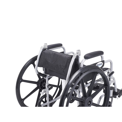 Drive Medical TR18 Poly Fly Light Weight Transport Chair Wheelchair with Swing away Footrests, 18" Seat